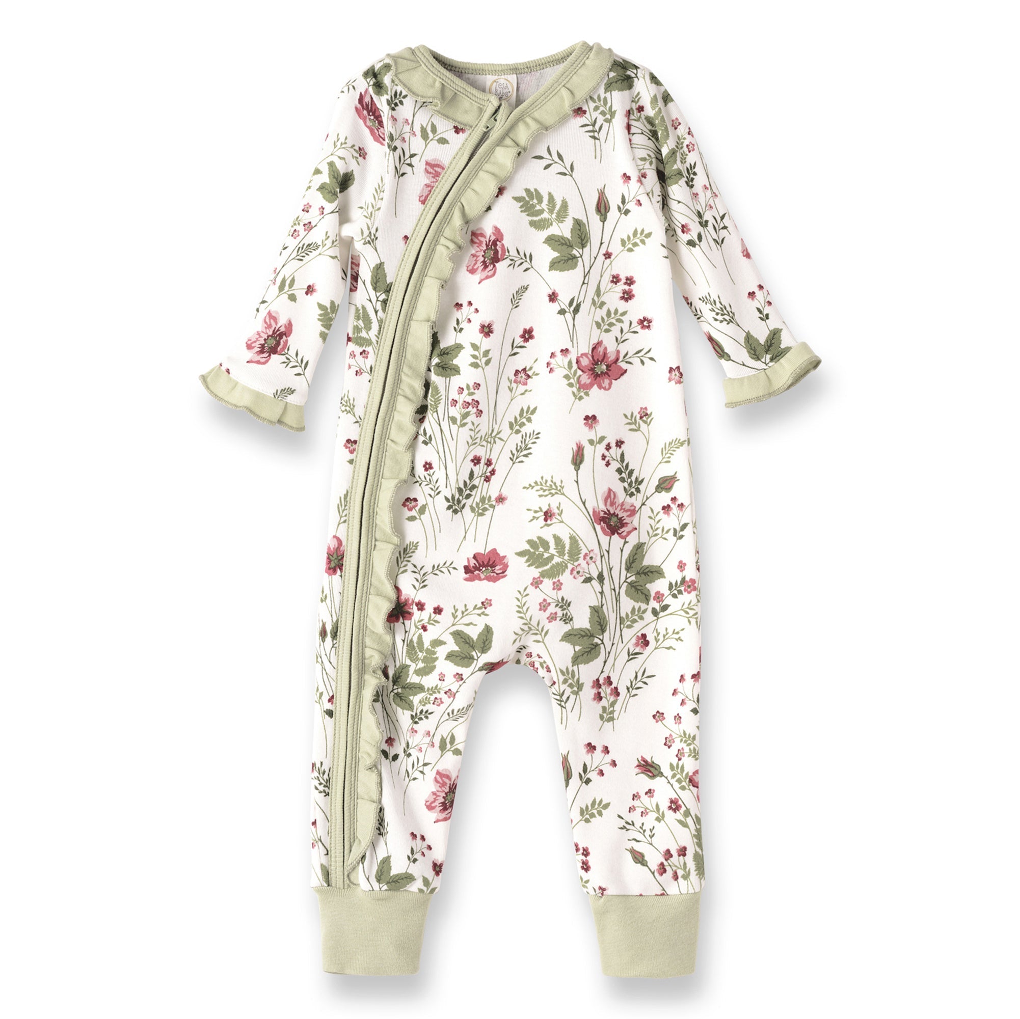 Pretty Petals Bamboo Zipper | Milk & Baby