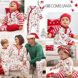 Christmas Santa | Bamboo Zipper Romper | Milk & Baby