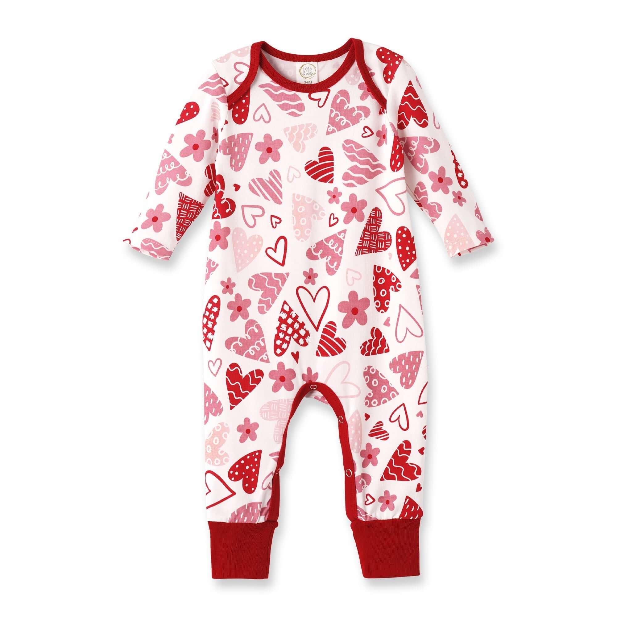 Hearts Bamboo Romper | Milk & Baby