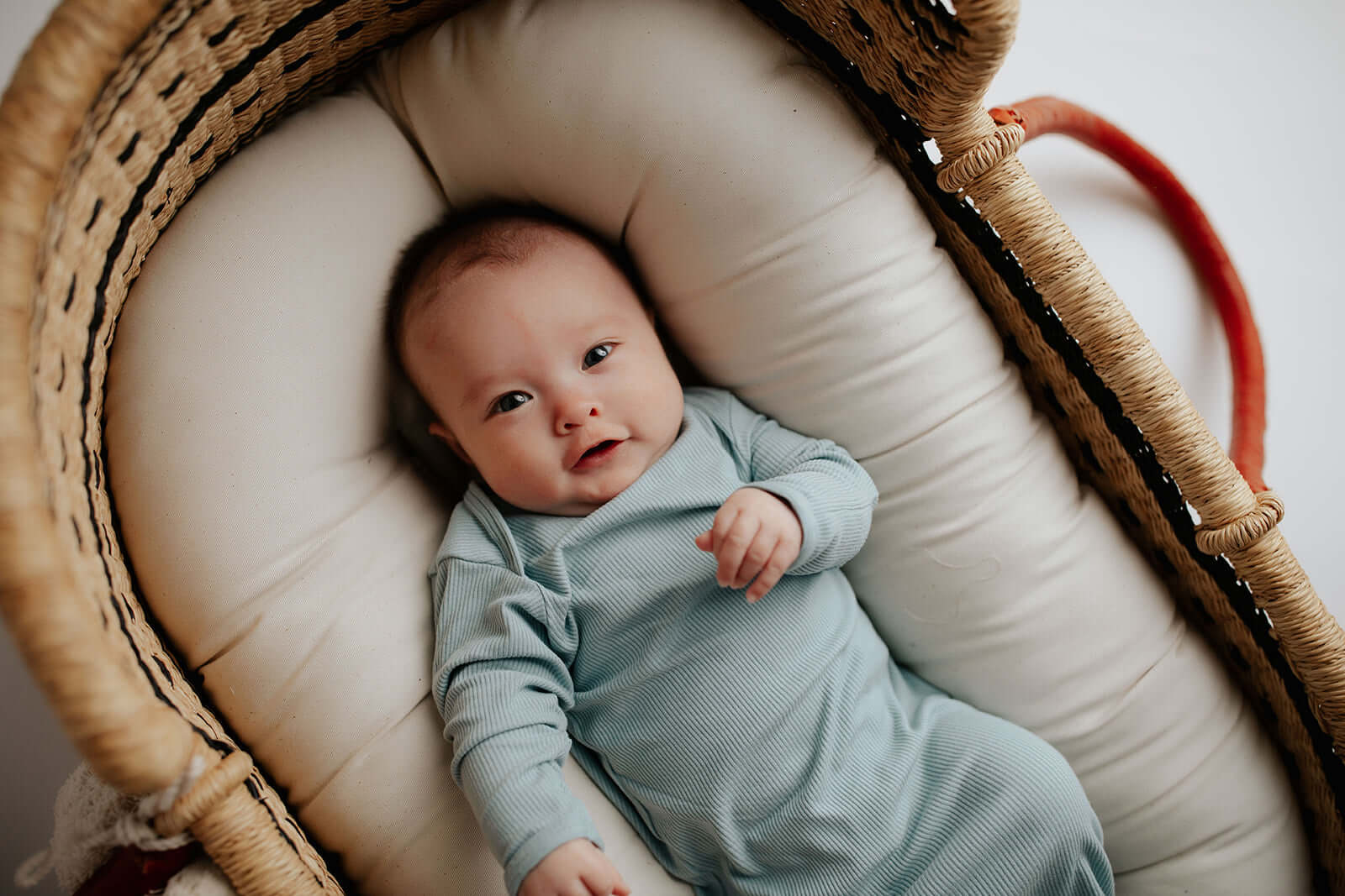 Blue Bird Ribbed Knotted Gown | Milk & Baby