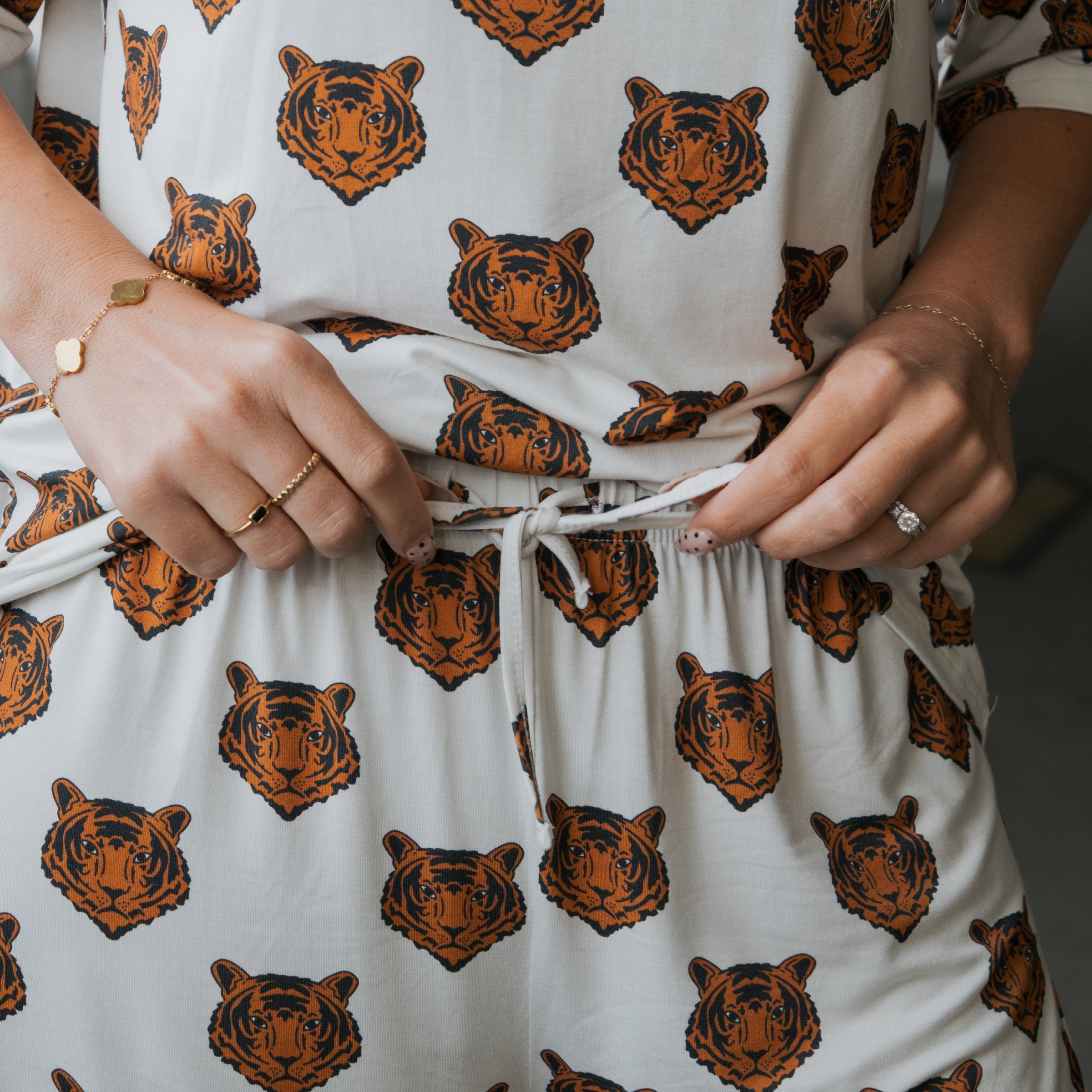 Forever French Baby Tigers Women's Bamboo Short Pajama Set | Milk & Baby