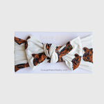 Forever French Baby Tigers Bamboo Baby Head Wrap with Bow | Milk & Baby
