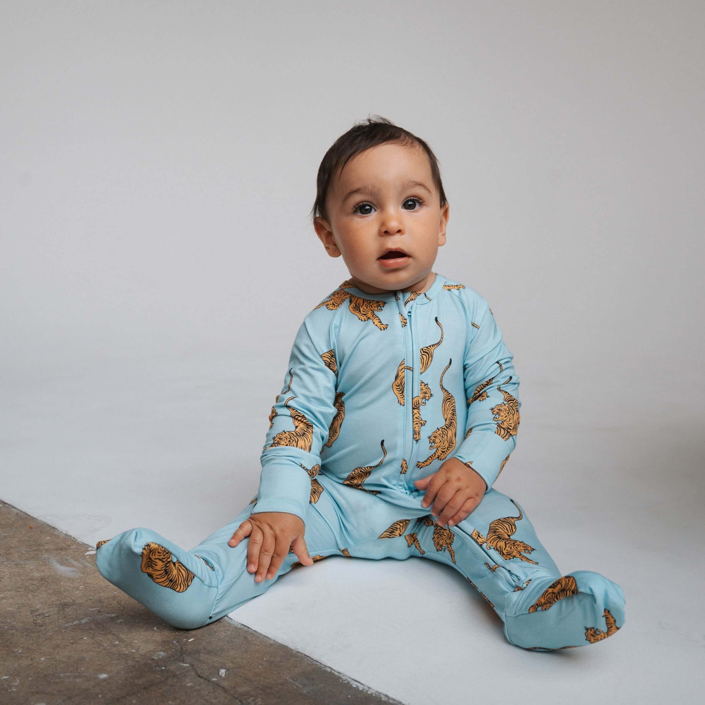 Tigers | Bamboo Zip Romper | Milk & Baby