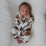 Forever French Baby Tigers Bamboo Zip Baby Pajamas | Milk & Baby