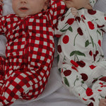 Cherry | Bamboo Zip Pajamas | Milk & Baby