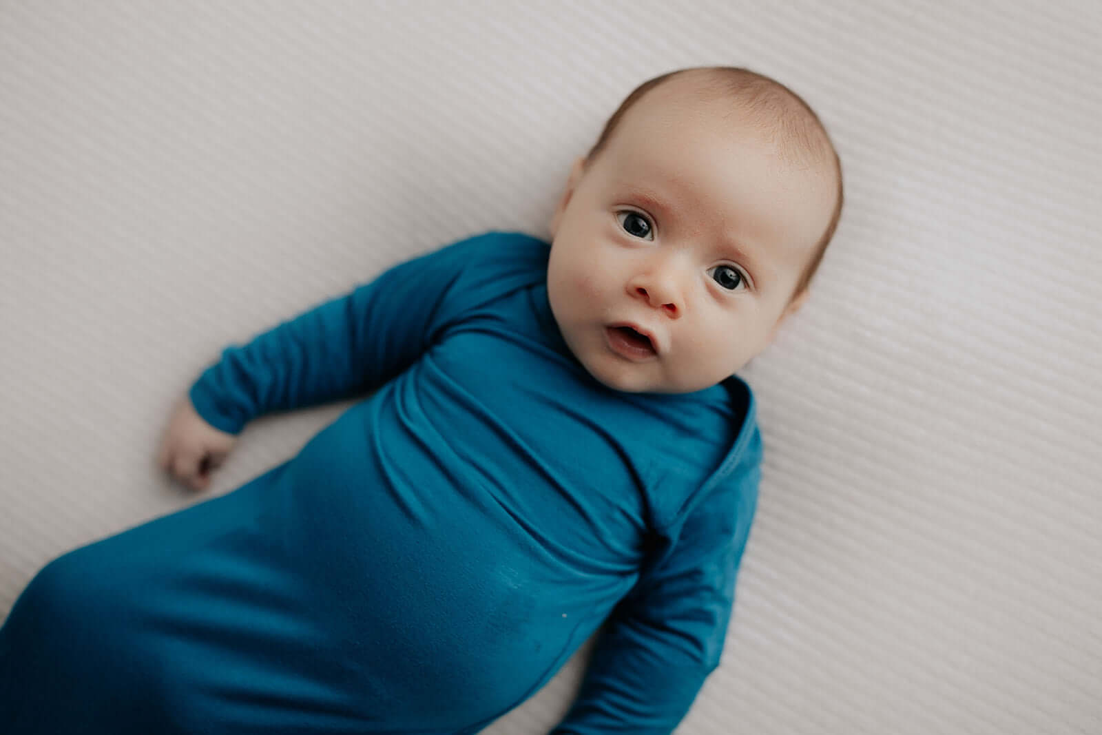 Blue Knotted Newborn Baby Gown | Milk & Baby