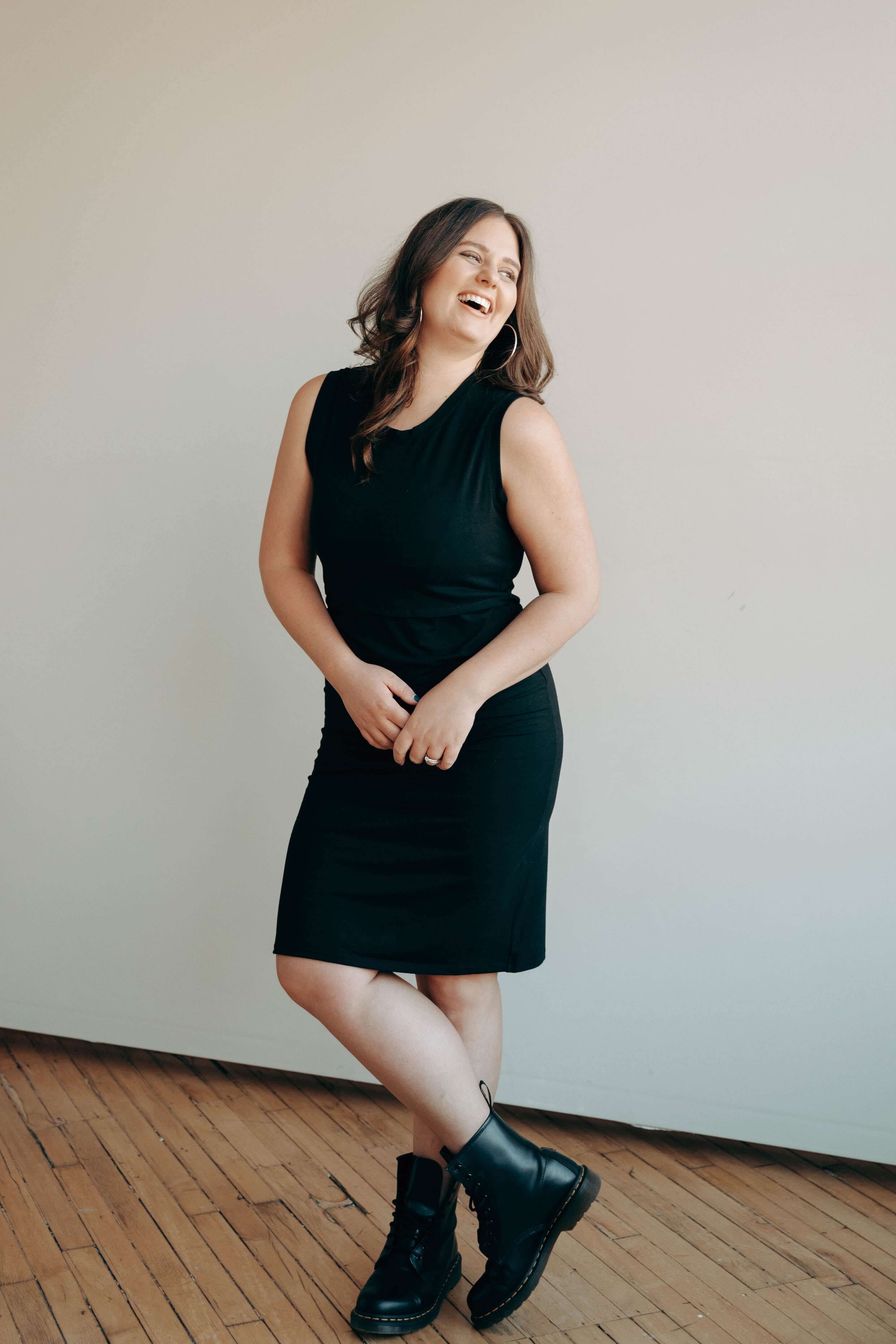 Little Breastfeeding Dress | Black | Milk & Baby