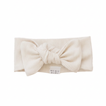 Vanilla Organic Cotton Ribbed Head Wrap - Portrait