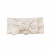Vanilla Organic Cotton Ribbed Head Wrap - Portrait
