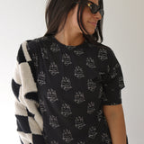 Flaming Hearts | Women's Boxy Tee Lounge Set