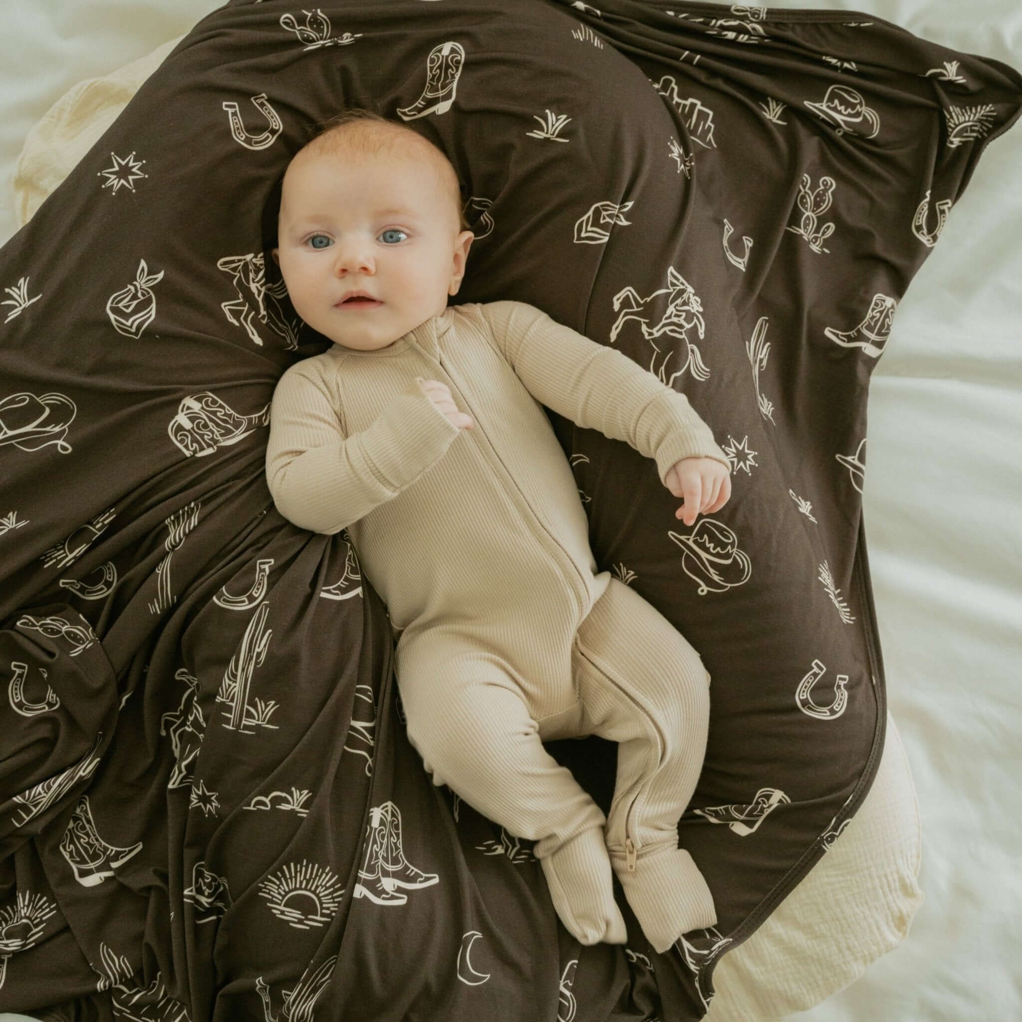 Western Stretch Swaddle Blanket | Milk & Baby