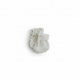 White Knit Booties with White Space