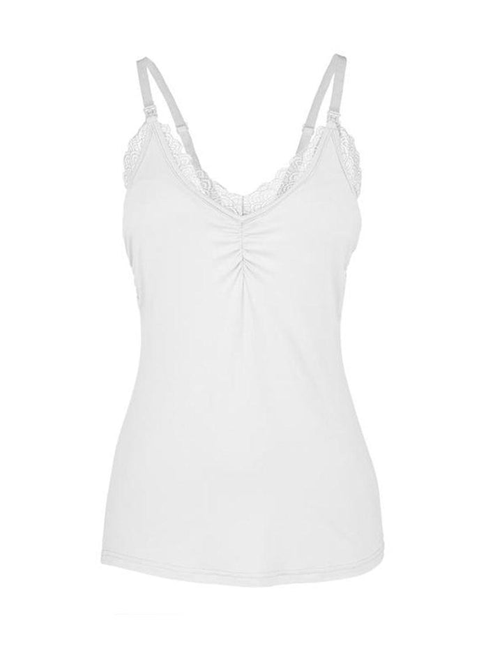 White Lace Nursing Camisole - Milk & Baby 