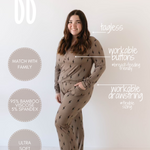 Brown & Black Lightning Bolt | Women's Bamboo Pajamas | Milk & Baby