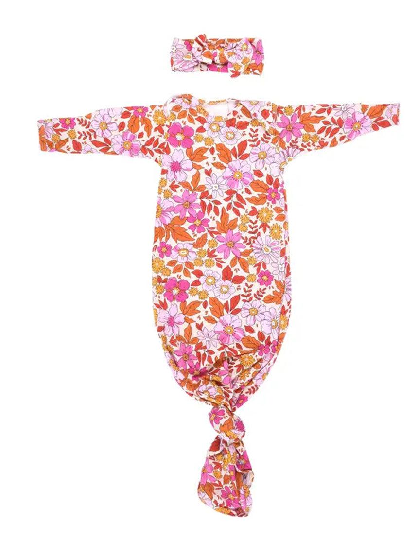 Wild Child Knotted Gown Set | Milk & Baby