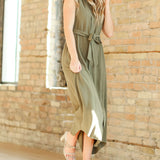 Willow Cap Sleeve Linen Maxi Dress