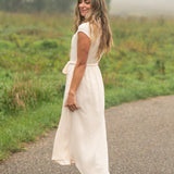 Willow Blush Pink Cotton Gauze Midi Dress