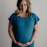 Blue Labor & Delivery Gown | Milk & Baby
