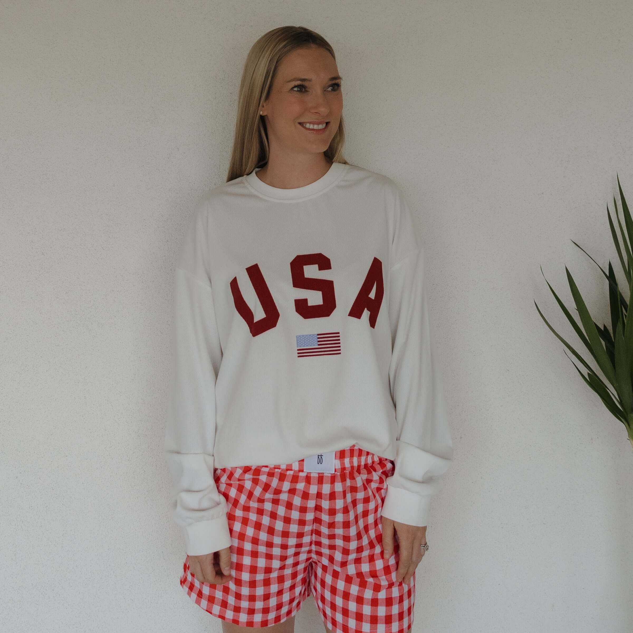 Scarlet Gingham | Women's Boxer Shorts | Milk & Baby