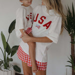 Scarlet Gingham | Women's Boxer Shorts | Milk & Baby