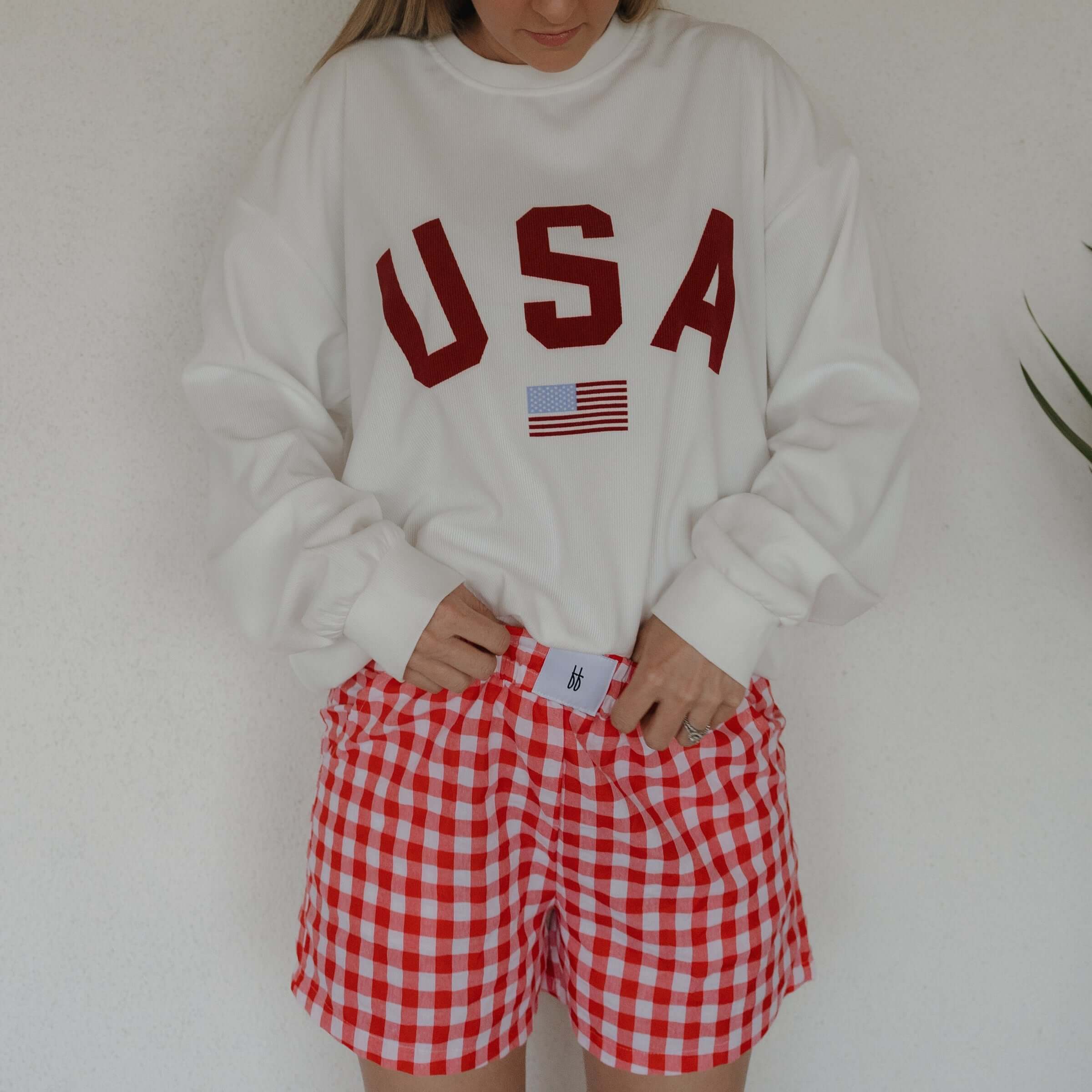 Scarlet Gingham | Women's Boxer Shorts | Milk & Baby