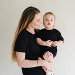 Little Joy Co. Women's Bamboo Tee & Bike Shorts | Milk & Baby