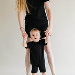 Little Joy Co. Women's Bamboo Tee & Bike Shorts | Milk & Baby