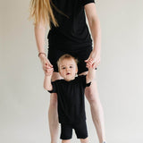 Little Joy Co. Women's Bamboo Tee & Bike Shorts | Milk & Baby
