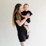 Little Joy Co. Women's Bamboo Tee & Bike Shorts | Milk & Baby