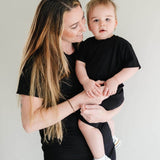 Little Joy Co. Women's Bamboo Tee & Bike Shorts | Milk & Baby