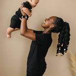 Little Joy Co. Women's Bamboo Tee & Bike Shorts | Milk & Baby
