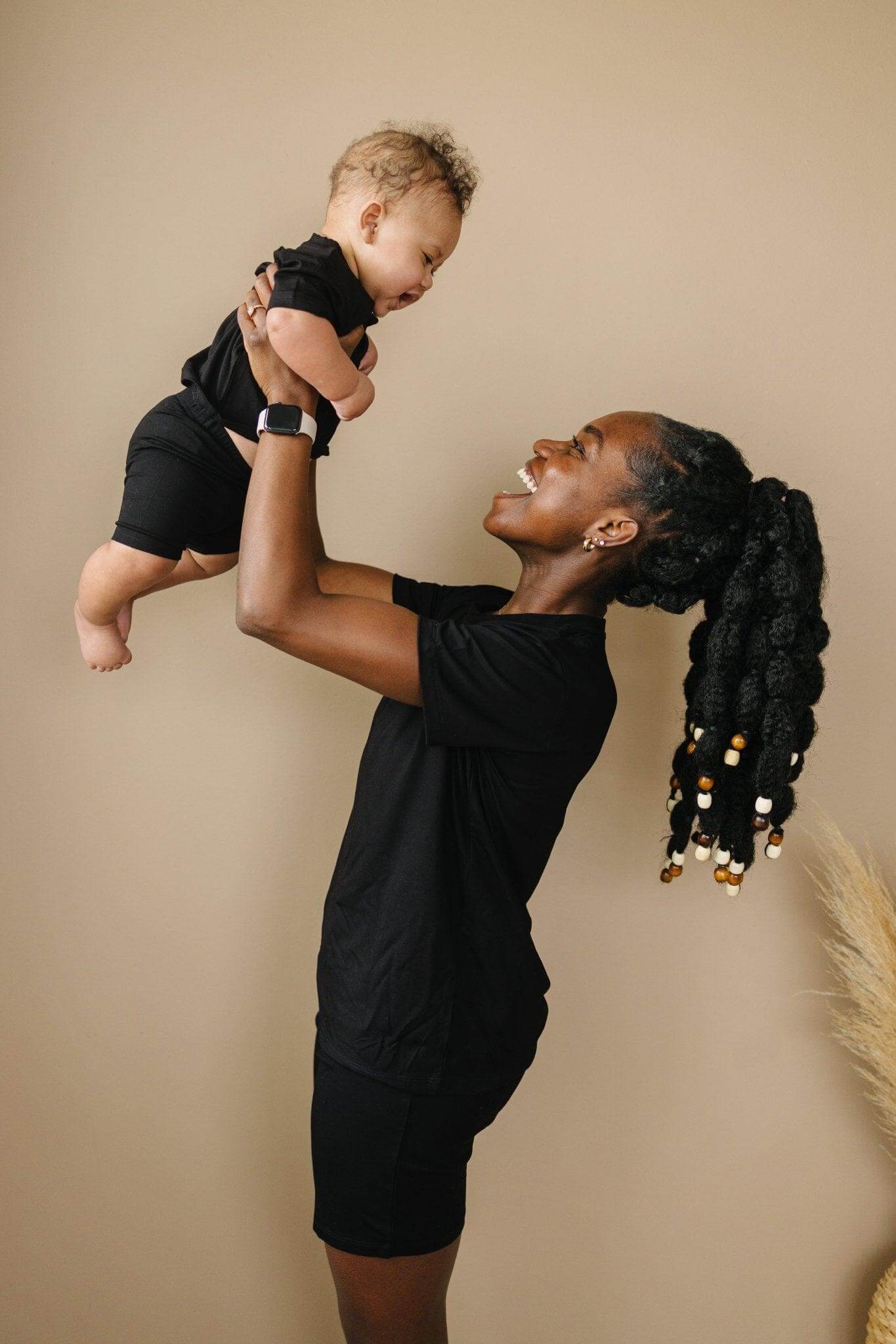 Little Joy Co. Women's Bamboo Tee & Bike Shorts | Milk & Baby