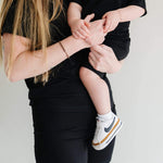 Little Joy Co. Women's Bamboo Tee & Bike Shorts | Milk & Baby
