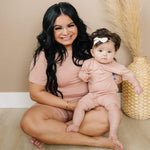 Little Joy Co. Women's Bamboo Tee & Bike Shorts | Milk & Baby
