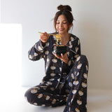 Ramen | Women's Bamboo Button Up Lounge Set | Milk & Baby