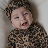 Forever French Baby Leopard Bamboo Zip Baby Pajamas | Milk & Baby