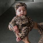 Forever French Baby Leopard Bamboo Zip Baby Pajamas | Milk & Baby