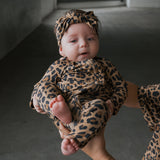 Forever French Baby Leopard Bamboo Zip Baby Pajamas | Milk & Baby