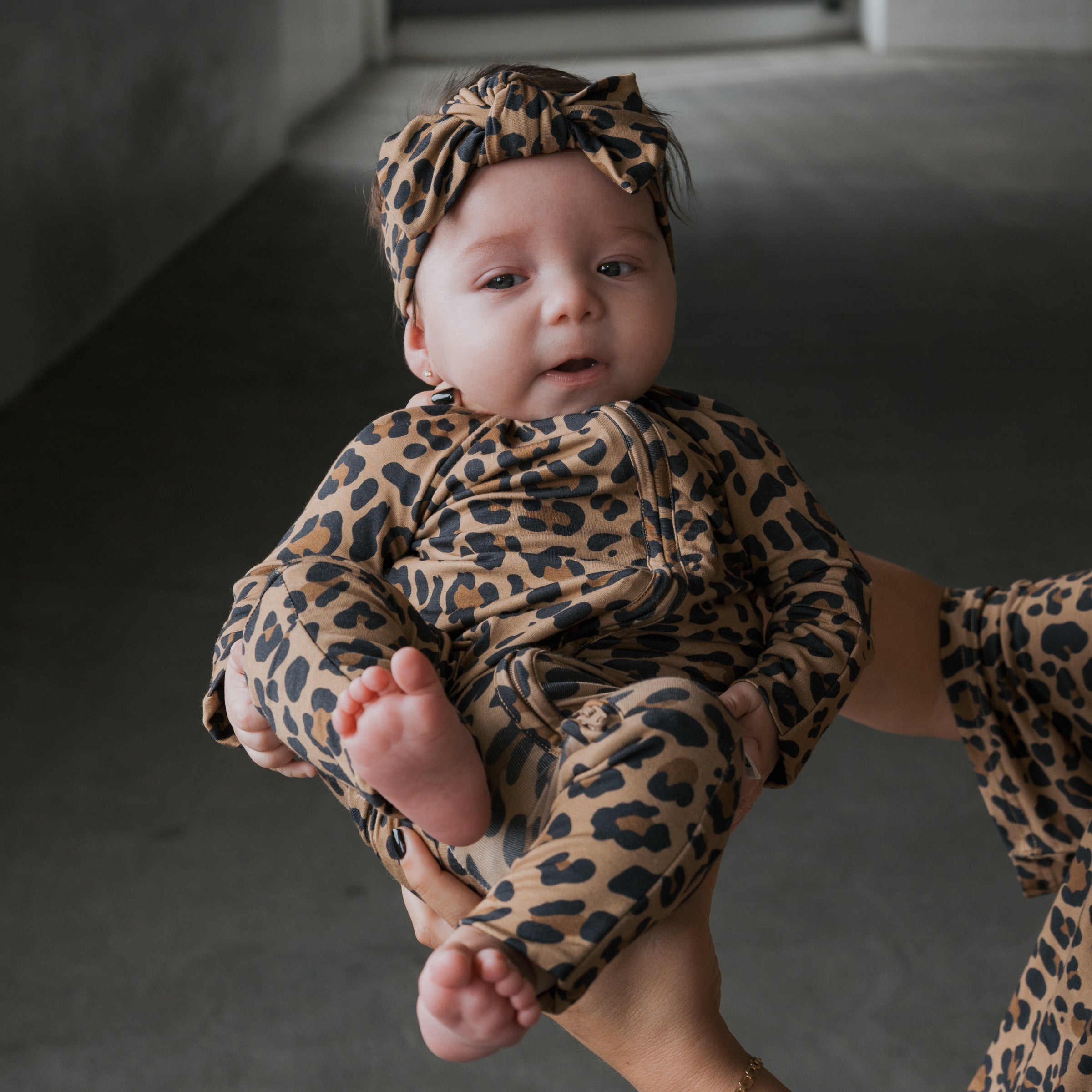 Forever French Baby Leopard Bamboo Zip Baby Pajamas | Milk & Baby