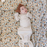 Vanilla Organic Cotton Ribbed Knot Gown | Milk & Baby