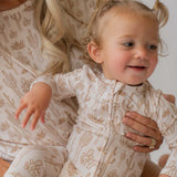 Cream Cactus | Bamboo Zip Romper | Milk & Baby