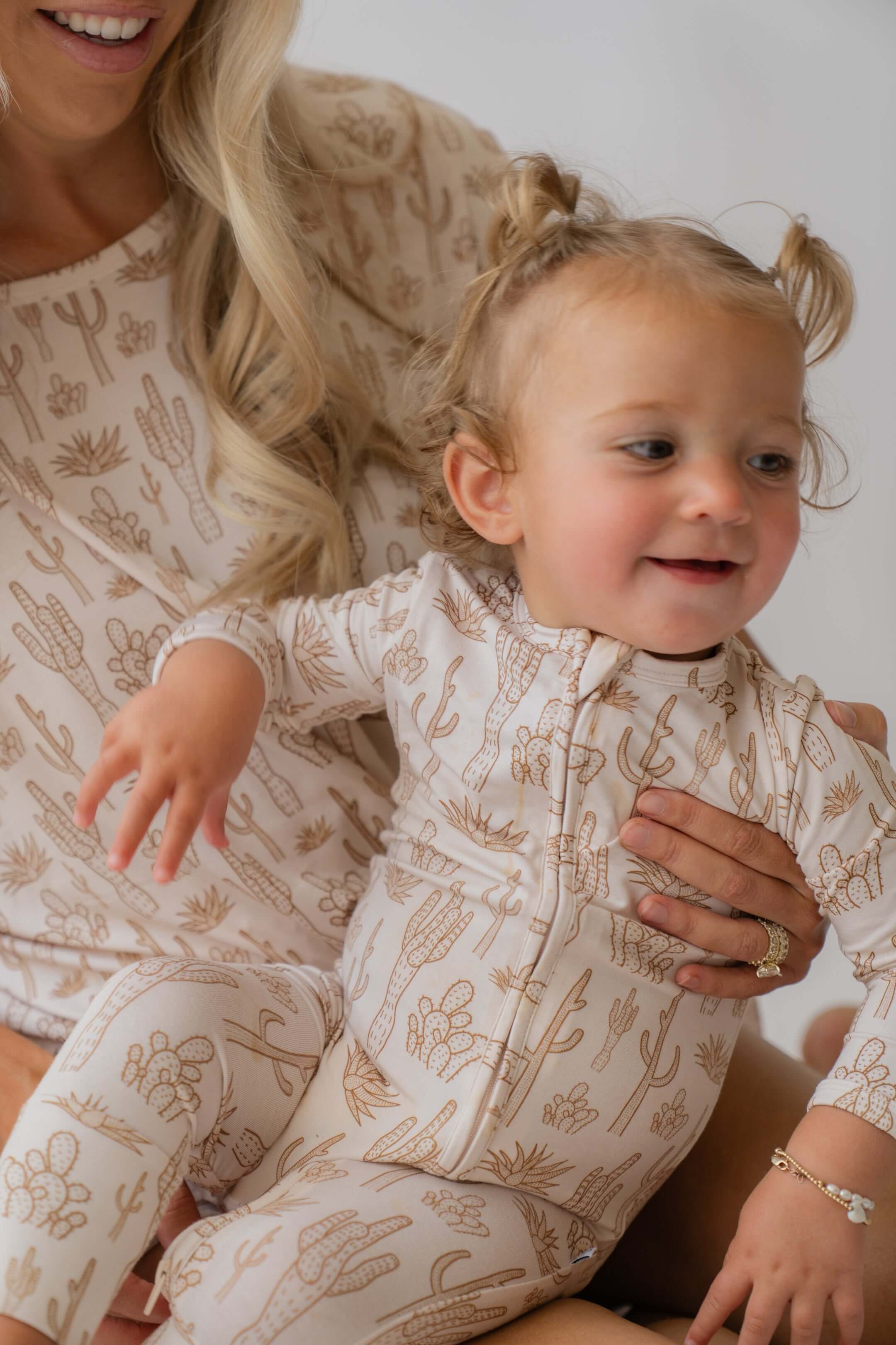 Cream Cactus | Bamboo Zip Romper | Milk & Baby