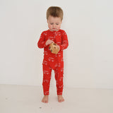 Fire Truck | Bamboo Zip Pajamas | Milk & Baby
