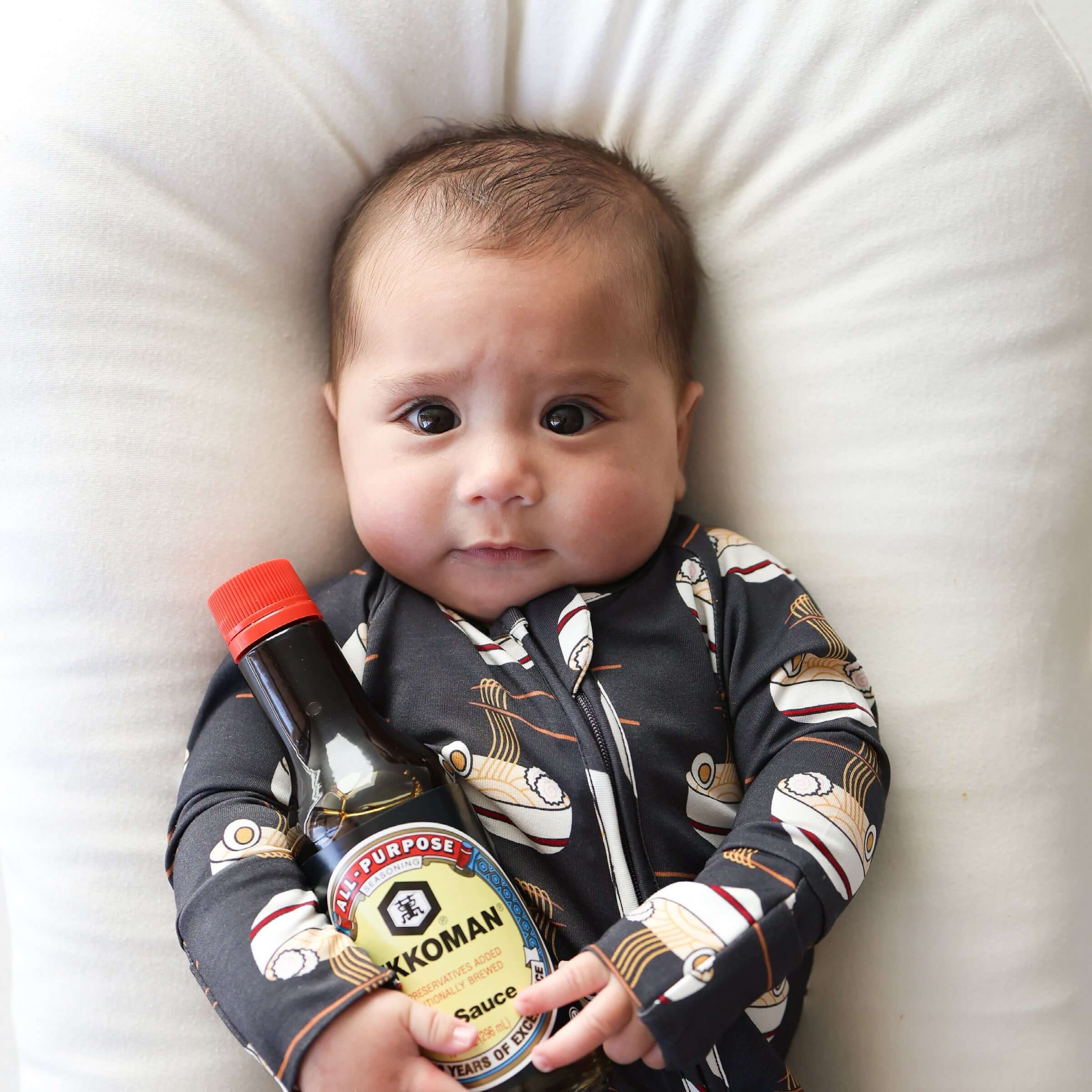 Ramen | Bamboo Zip Pajamas | Milk & Baby