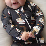 Ramen | Bamboo Zip Pajamas | Milk & Baby