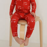 Fire Truck | Bamboo Zip Pajamas | Milk & Baby