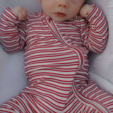 Heritage Stripe | Bamboo Zip Pajamas | Milk & Baby