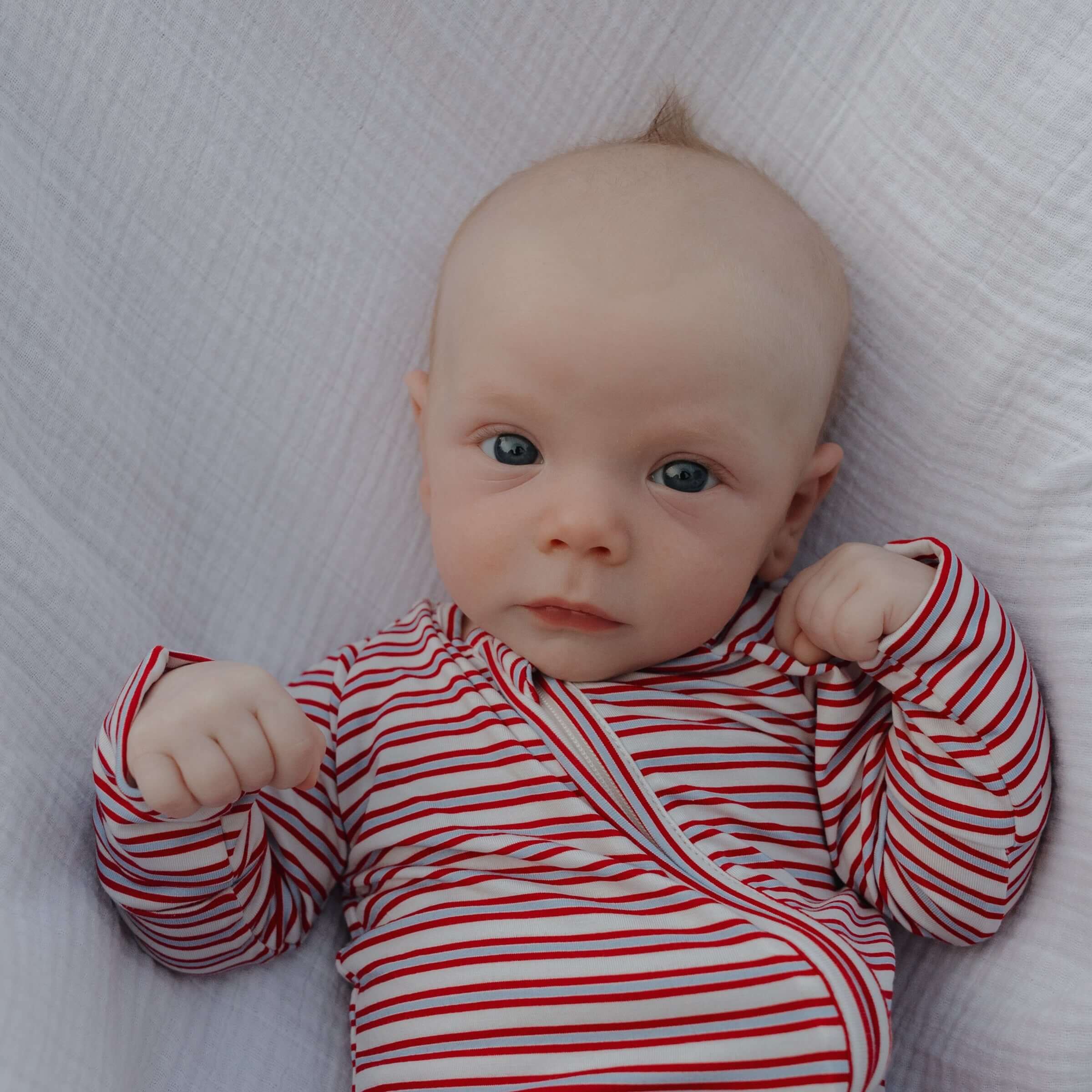 Heritage Stripe | Bamboo Zip Pajamas | Milk & Baby