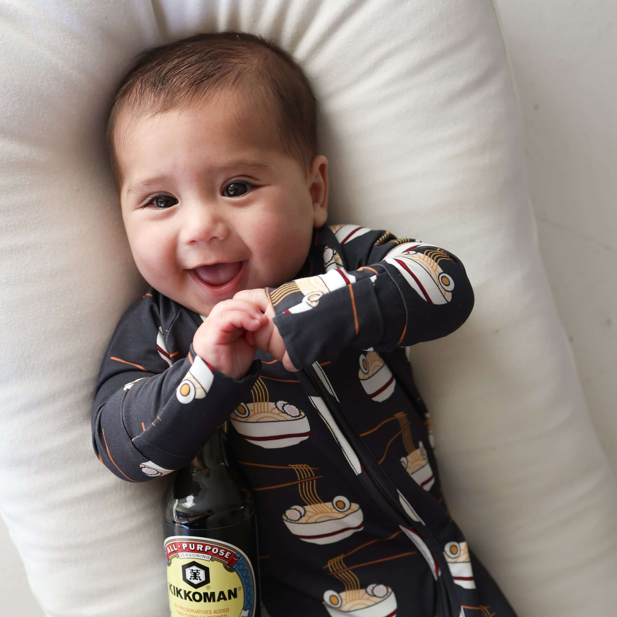 Ramen | Bamboo Zip Pajamas | Milk & Baby