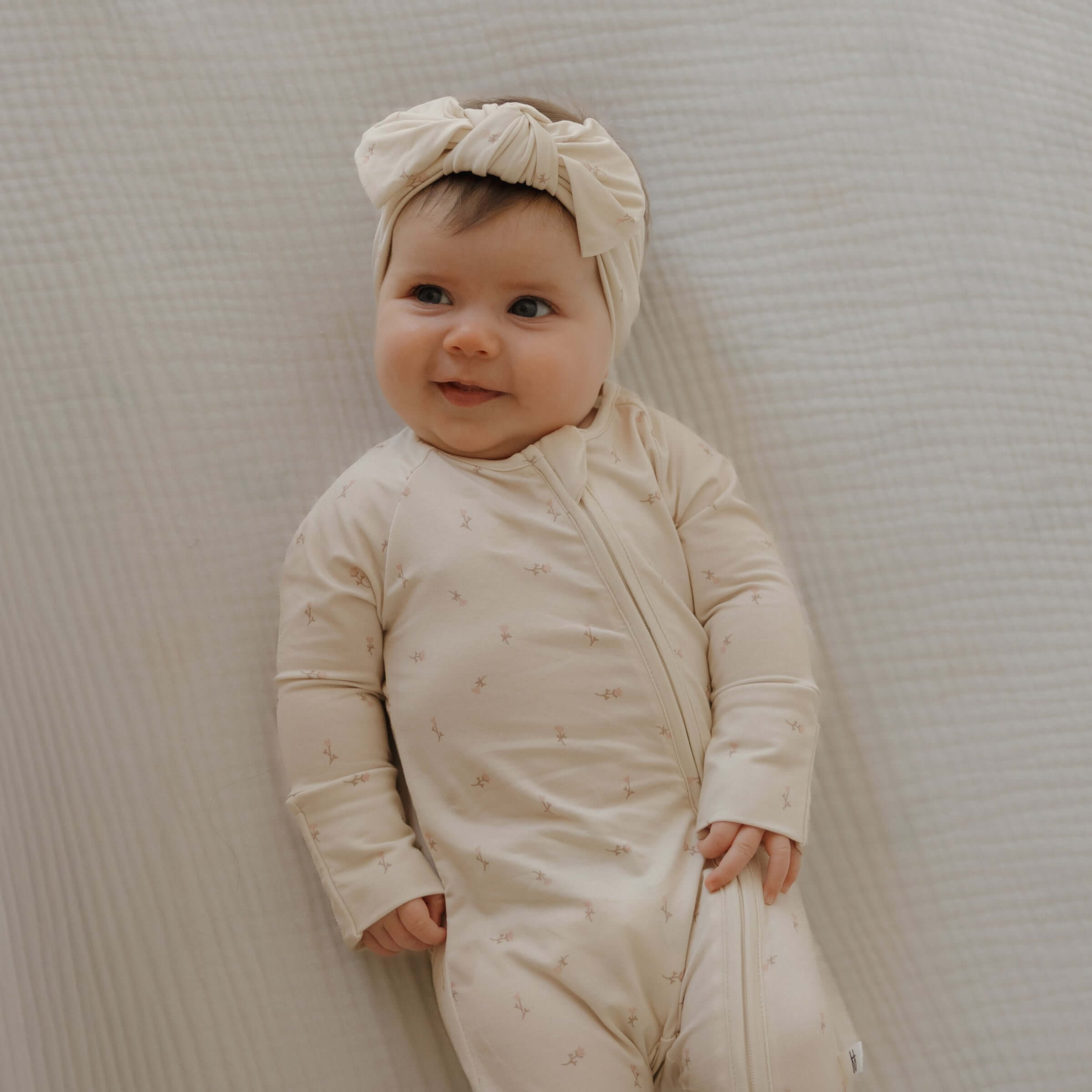 Lucy | Bamboo Zip Pajamas | Milk & Baby